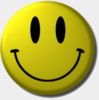 Friendly smiley face.